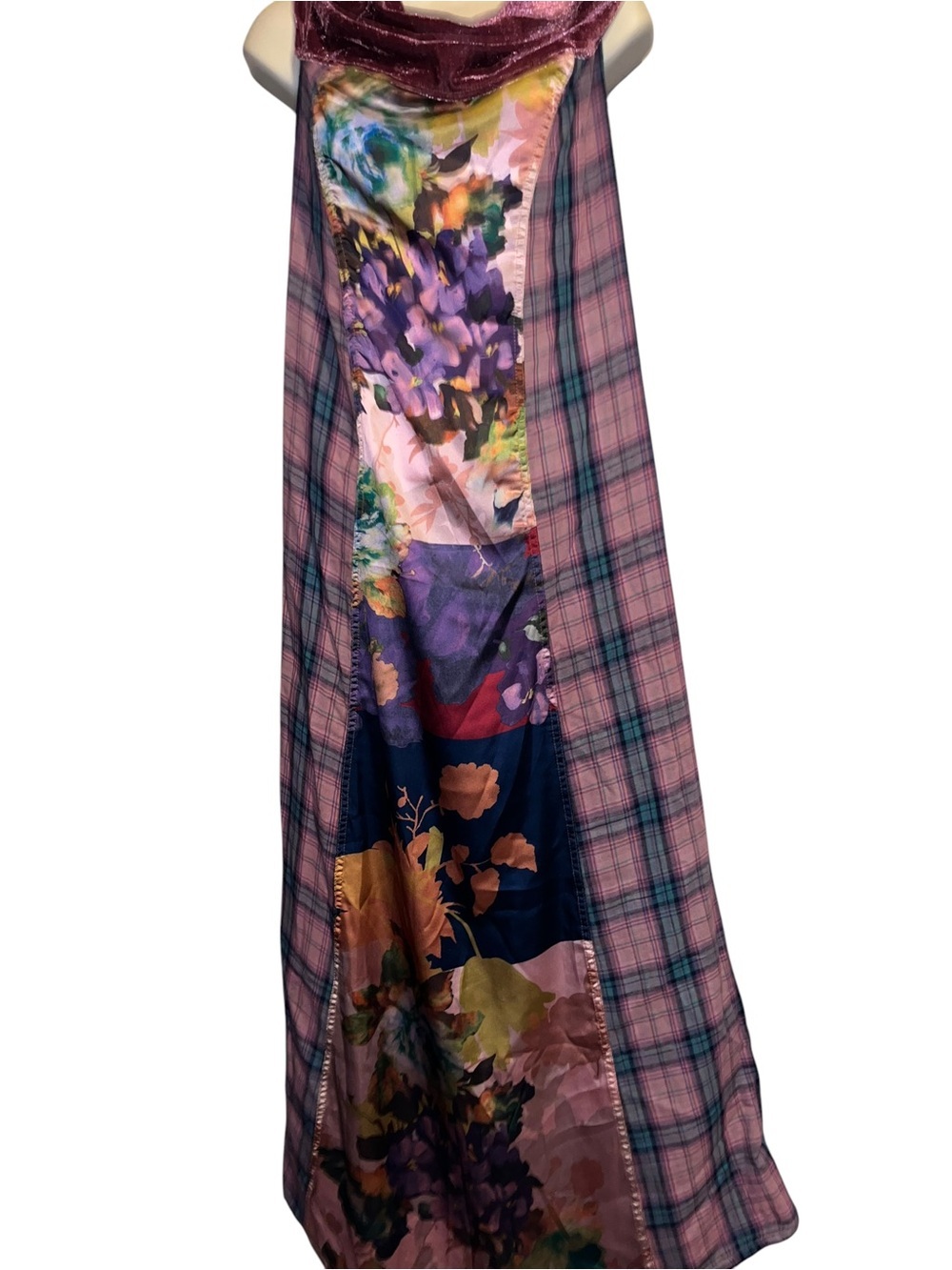 ❤️🔥 Aratta Mixed Media Velvet Cowl Maxi Dress | Large A-30 - Picture 2 of 4